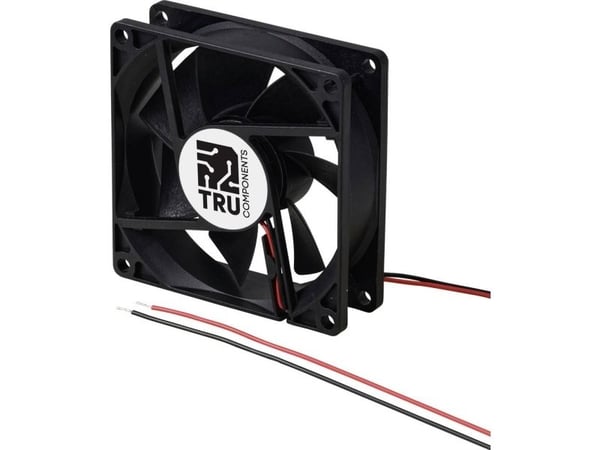 TRU COMPONENTS aksialvifte 12 V/DC 46,8 m³/h 80 x 80 x 25 mm