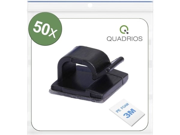 Quadrios 25CA476 Kaapeliklipsit Itseliimautuvat 25CA476 Bundle-Ø-alue 1-7 mm Musta 50 kpl