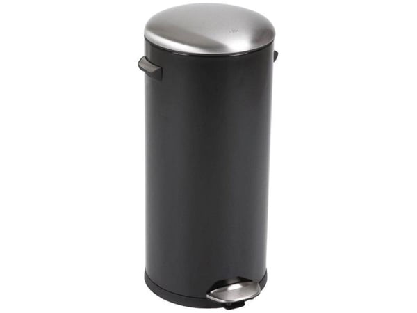 Pedalspand, EKO Belle Deluxe, sort, pulverlakeret stål, 30 l, med inderspand i plast, og soft clo...