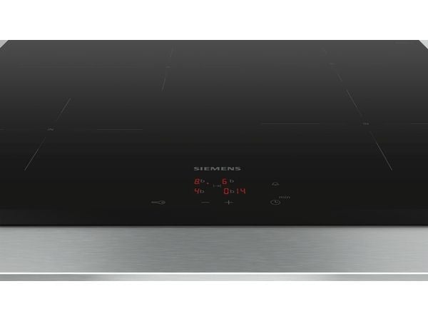 Siemens iQ300 EI631CFB1E, Sort, Innebygget, 60 cm, Sonebasert induksjon, Glass-keramikk, 4 zone(s)