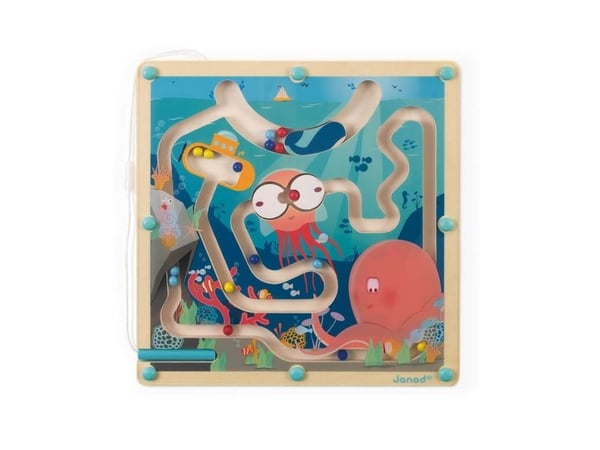 JANOD Wooden Magnetic Ocean Maze, Plast, Tre