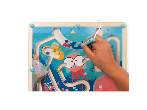 JANOD Wooden Magnetic Ocean Maze, Plast, Tre
