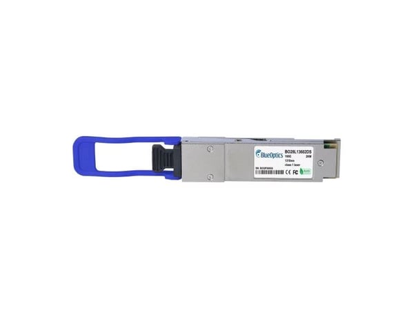 Arista QSFP-100G-FR kompatibel BlueOptics QSFP28 transceiver för single-mode 100 Gigabit höghastighetsdataöverföring i fiberoptiska nätverk, med st...