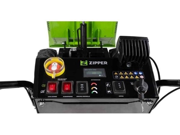 Zipper ZI-ED500, Motorisert trillebår, 4 hjul, Sort, Grønn, 236 l, 500 kg, 208 kg