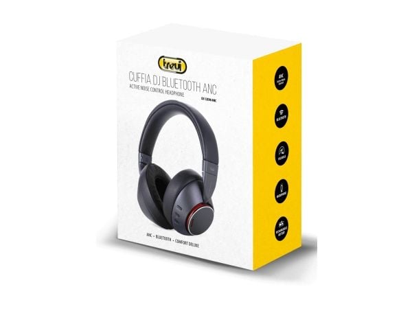 Trevi DJ 12E90 ANC, Ledning & Trådløs, Samtaler/musikk, 240 g, Hodesett, Sort