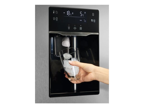 AEG ORX9V351DU, Frittstående, Amerikansk dør, Rustfritt stål, 2 dører, Berøringskontroll, LED