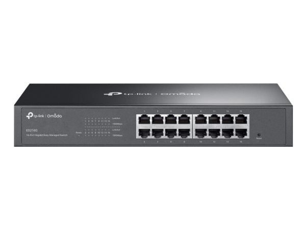 TP-Link Omada ES216G, Hallittu, L2, Gigabit Ethernet (10/100/1000), telineasennusmalli
