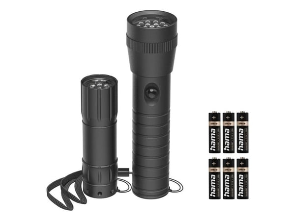 Hama FL-DUO, Lommelykt, Svart, Aluminium, LED, 60 lm, Hvit