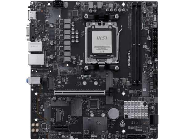 MSI PRO B840M-B - Hovedkort - micro ATX - Socket AM5 - AMD B840 Chipset - USB 3.2 Gen 2, USB 3.2 Gen 1, USB-C 3.2 Gen 1 - 2.5 Gigabit LAN - innbygd...
