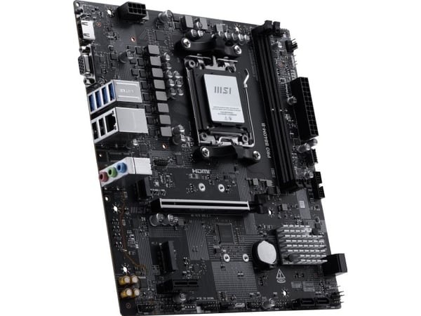 MSI PRO B840M-B - Hovedkort - micro ATX - Socket AM5 - AMD B840 Chipset - USB 3.2 Gen 2, USB 3.2 Gen 1, USB-C 3.2 Gen 1 - 2.5 Gigabit LAN - innbygd...