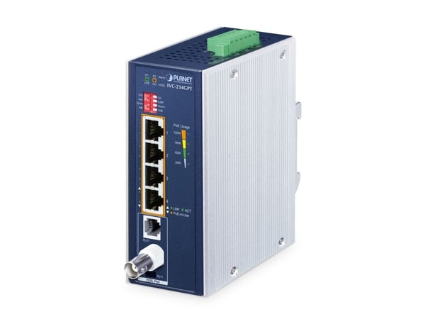 PLANET IVC-234GPT, Verkkolähetin ja -vastaanotin, Alumiini, Sininen, Alumiini, -40 - 75 °C, -40 - 75 °C, 5 - 95%