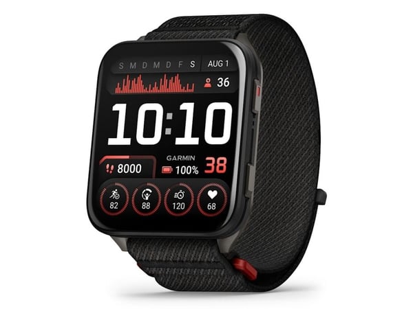 Garmin Venu X1 - Svart med skifer fiberforsterket titanium - sportsur med bånd - nylon - svart - display 2" - 32 GB - Bluetooth, Wi-Fi, ANT+ - 40 g