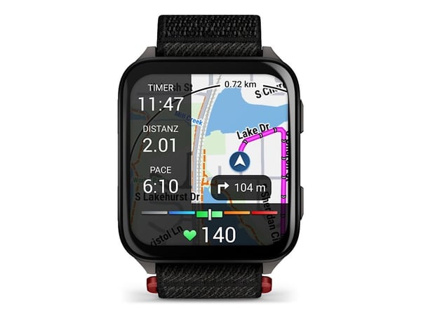 Garmin Venu X1 - Svart med skifer fiberforsterket titanium - sportsur med bånd - nylon - svart - display 2" - 32 GB - Bluetooth, Wi-Fi, ANT+ - 40 g