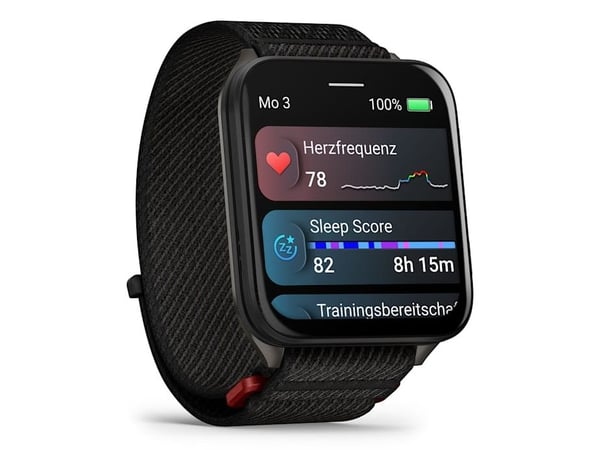 Garmin Venu X1 - Svart med skifer fiberforsterket titanium - sportsur med bånd - nylon - svart - display 2" - 32 GB - Bluetooth, Wi-Fi, ANT+ - 40 g