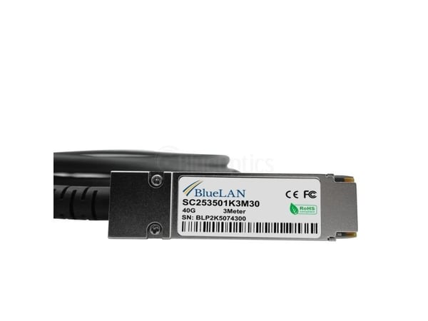 BlueOptics MCC1V30A-003-BL, 3 m, DAC, QSFP, 4x SFP+