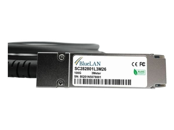 BlueOptics 834973-B21-BL, 0,5 m, DAC, QSFP28, QSFP28