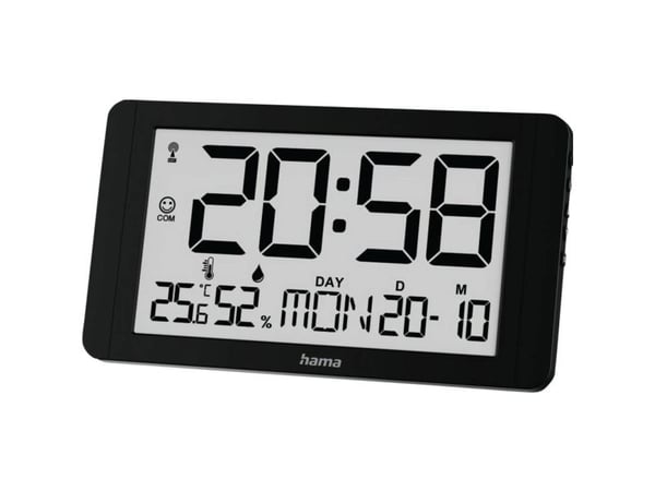 Hama 00222215, Bord, Digital klokke, Rektangel, Svart, Plast, -10 - 50 °C