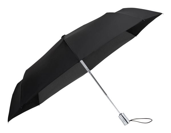 Samsonite Rain Pro, Kompakti, Sateenvarjo, Pyöreä, musta, Hopea, Terästä, Terästä