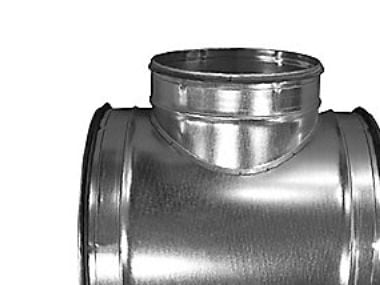 T-stycke Ø250 Ø200 - TPR-250-200 muff/muff galvaniserad