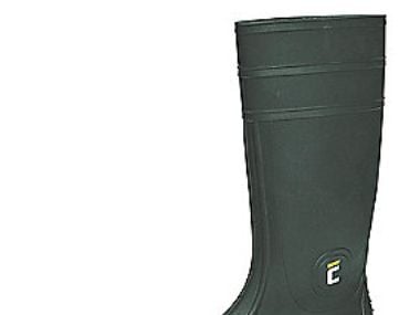 OS Safety kumisaapas - Koko 43, vihreä PVC S5, jossa on teräksinen kärjyssuojus ja teräksinen naulaanastumissuoja