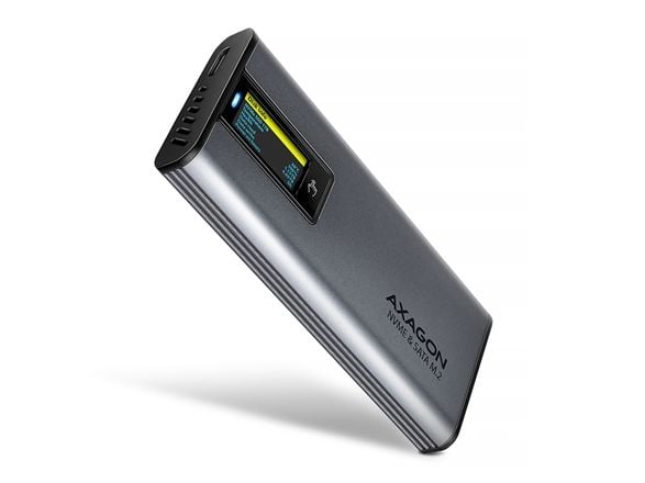 AXAGON - Förvaringslåda - M.2 - M.2 NVMe Card / PCIe (NVMe) - USB-C 3.2 (Gen 2)