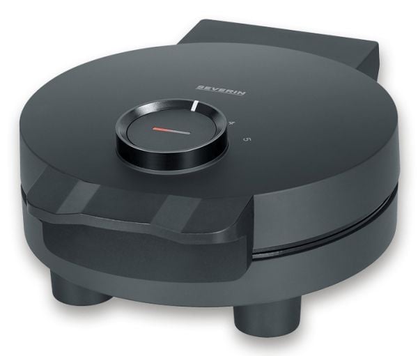 Severin WA 2116, 1 vafler, Hjerte (form), Svart, Plast, Rustfritt stål, 0,665 m, Oppvarming, Klar