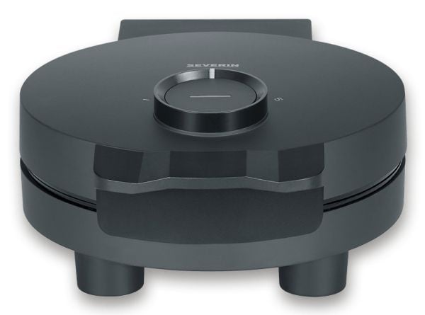 Severin WA 2116, 1 vafler, Hjerte (form), Svart, Plast, Rustfritt stål, 0,665 m, Oppvarming, Klar