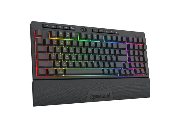 REDRAGON K515-RGB SHIVA 98, Koblet med ledninger (ikke trådløs), USB, Membrannøkkelbryter, Sort