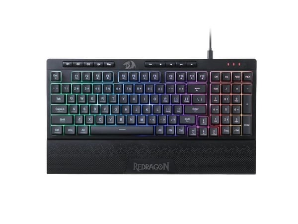 REDRAGON K515-RGB SHIVA 98, Koblet med ledninger (ikke trådløs), USB, Membrannøkkelbryter, Sort