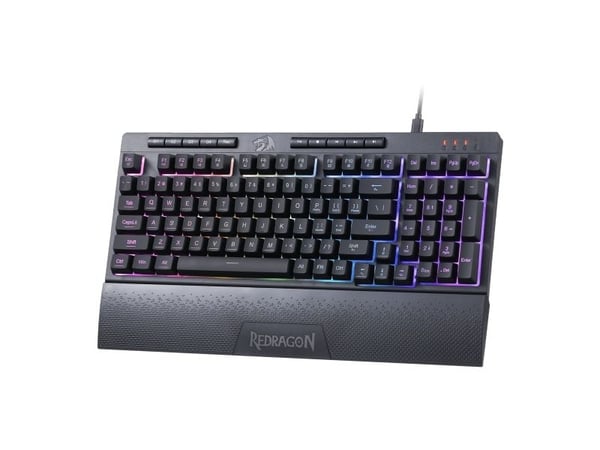 REDRAGON K515-RGB SHIVA 98, Koblet med ledninger (ikke trådløs), USB, Membrannøkkelbryter, Sort