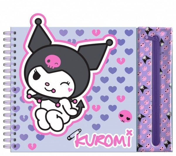 Kreativt sett i pose 6 fargekritt Kuromi ku00004
