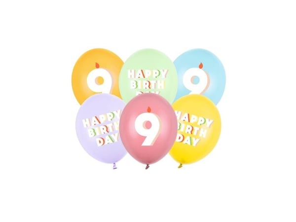 Ballonbuket Happy Birthday, 9 år