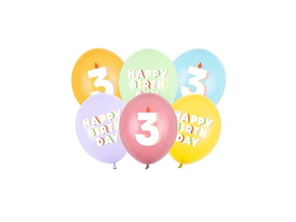 Ballonbuket Happy Birthday, 3 år