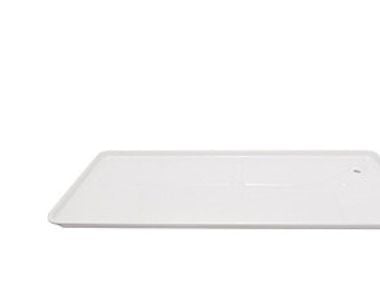 kondensbakke - Til vægkonsol & jordstativ, 1000x410 mm, Hvid RAL 9002