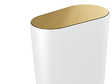 Pressalit Toiletspand b. - messing/hvid Toiletspand, børstet messing/hvid