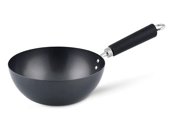 Ken Hom KH420001, Rund, Wok-/stekepanne, Sort, Kull stål, 1,5 mm, 20 cm