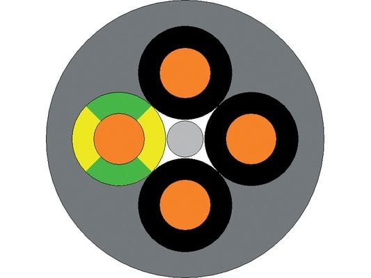 Lapp ÖLFLEX 1119604, Harmaa, Kupari, PVC-muovi, 1,3 cm, 342,278 kg/km, 543,18 kg/km