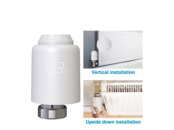 Smart termostatisk radiatorventil med LED WiFi Smart Tellur-ventil. TLL331441