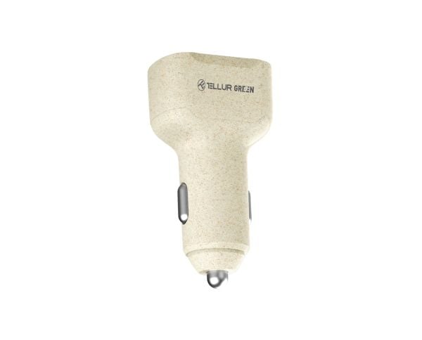 Tellur grønn bil-lader, 36W, 6A (PD18W + QC3.0) cream