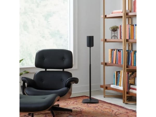Sanus WSSE1A1-B2 - Stativ - for høyttaler(e) - høydejusterbar - ekstrudert aluminium, stål - svart - plassering på gulv - for Sonos Era 100