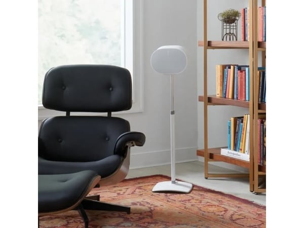 Sanus WSSE3A1-W2 - Stativ - for høyttaler(e) - høydejusterbar - ekstrudert aluminium, stål - hvit - plassering på gulv - for Sonos Era 300
