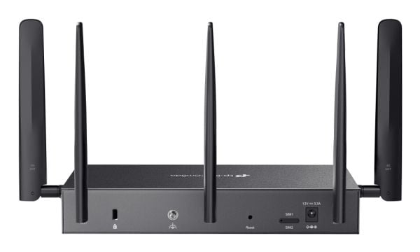 TP-Link Omada DR3650V-4G, Dobbelbånd (2.4 GHz / 5 GHz), Ethernet/bredbåndsforbindelse, ADSL, ADSL2, Sort, Frittstående router