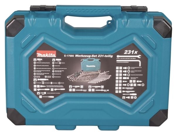 Makita E-17980, Blå, Metallisk, 231 verktøy