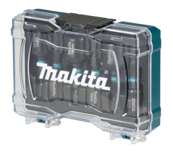 Makita Impact Black - Impact socket bit set - 6 deler - sekspunkters - 6 mm, 7 mm, 8 mm, 10 mm, 12 mm, 13 mm - heksagonal - lengde: 50 mm