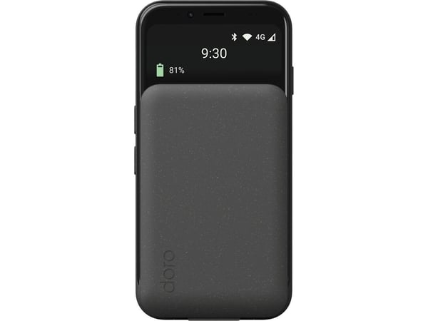 Doro Aurora A20, 11,4 cm (4.5"), 4 GB, 64 GB, 13 MP, Android 14, musta
