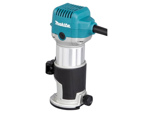 Makita RT0702CX3J Multifunktionsfräse, Yläjyrsimen alusta, musta, Vihreä, Metallinen, 34000 RPM, 6, 8 (5/16"), 10000 RPM, 93 dB