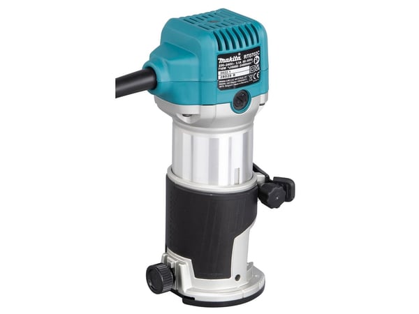 Makita RT0702CX3J Multifunktionsfräse, Yläjyrsimen alusta, musta, Vihreä, Metallinen, 34000 RPM, 6, 8 (5/16"), 10000 RPM, 93 dB