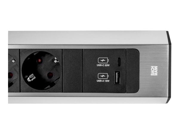 BACHMANN CASIA 2 2xCEE7/3 1xUSB A/C 22W (932.002)