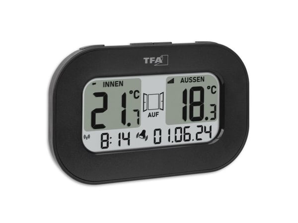 TFA-Dostmann 30.3046.01, Elektronisk miljøtermometer, Inne/Ute, °C, -40 - 60 °C, Digitalt, Sort
