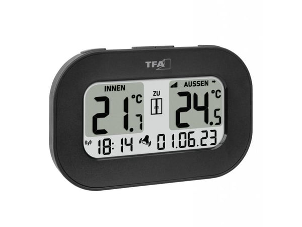 TFA-Dostmann 30.3046.01, Elektronisk miljøtermometer, Inne/Ute, °C, -40 - 60 °C, Digitalt, Sort